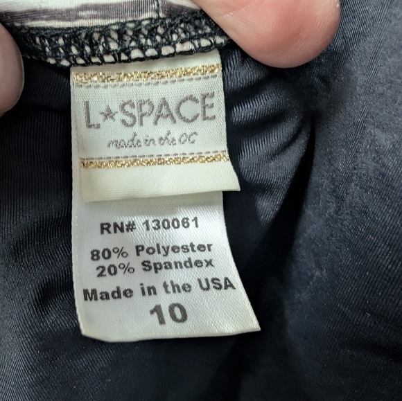 L Space Cozumel Free Love Fringe Bandeau Monokini One Piece Swimsuit Size 10 - Picture 7 of 7